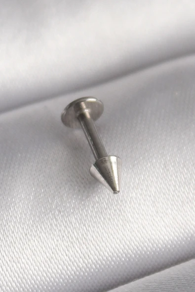 316L Çelik Gümüş Renk Çivi Model Piercing ürün görseli 1
