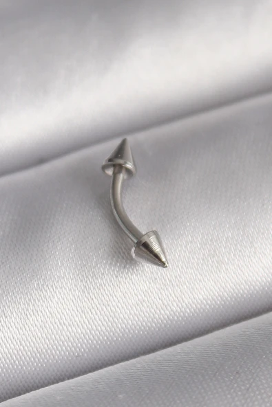 316L Çelik Gümüş Renk Çivi Model Piercing ürün görseli 1