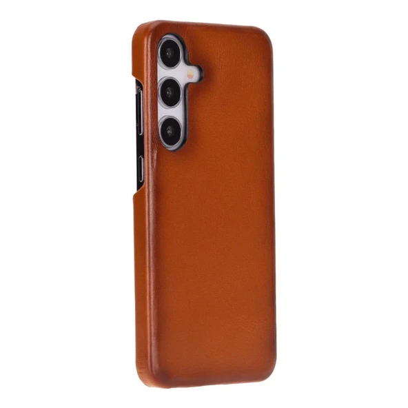 Samsung Galaxy S25 Plus Uyumlu, Hakiki Deri, El Yapımı Arka Kapak, Gölgeli Taba ürün görseli 1