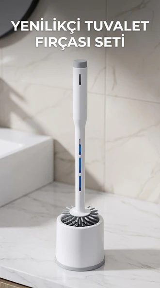Silikon Deterjan Hazneli Esnek Tuvalet Fırçası - Banyo Temizliği İçin ürün görseli 1