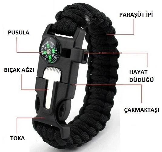 Çok Amaçlı Hayatta Kalma Bilekliği ürün görseli 1
