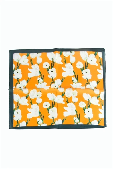 Çiçek Desenli Zr Şifon Fular 50*50 cm ürün görseli 1