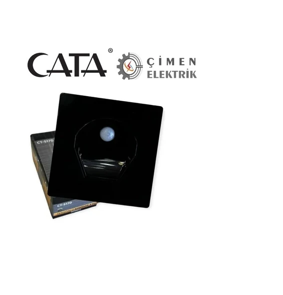 CATA CT 5170 1W Siyah Kasa Sensörlü Koridor Aydınlatması 6400K Beyaz Işık ürün görseli 1