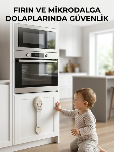 Bebek Güvenlik Dolap Kilidi Çok Amaçlı Çocuk Emniyet Kilit Sistemi ürün görseli 1