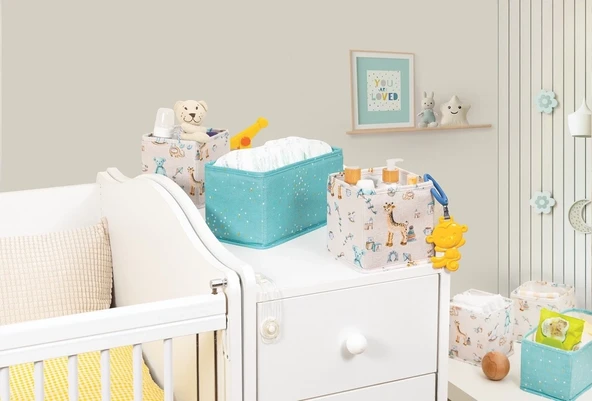 Baby 3'lü Kullanışlı Çekmece Düzenleyici Çok Amaçlı Organizer Kutu (yeşil) ürün görseli 1