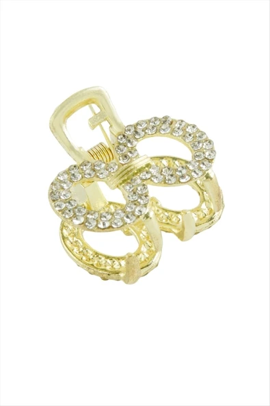 Oval Taşlı Minik Metal Mandal Toka 2,5 cm ürün görseli 1