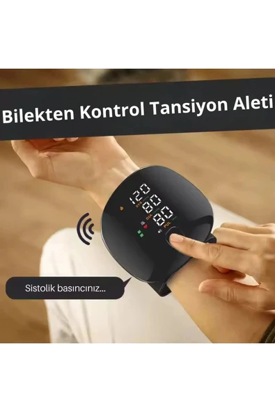 Akıllı Dijital Sesli Türkçe Konuşan Koldan Tam Otomatik Hassas Tansiyon Nabız Ölçme Aleti LCD Ekran ürün görseli 1