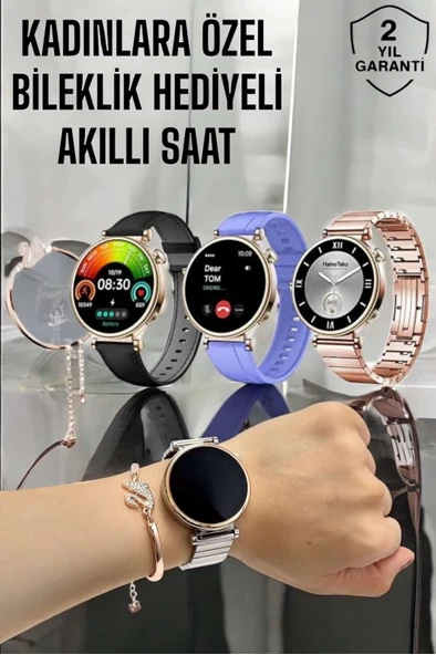 Akıllı Saat Kadınlara Özel Arama Cevaplayan Bluetooth Bağlantılı ürün görseli 1
