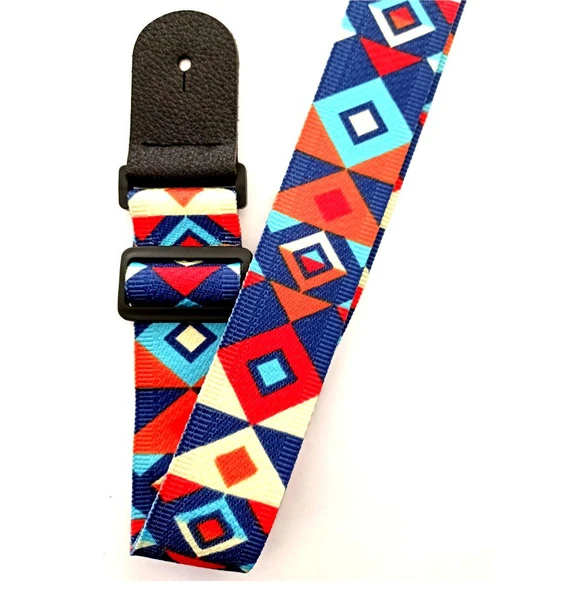 Rj200-b19 Gitar Askısı Deluxe Teal Guitar Strap Deri Başlıklı 2 Katlı ürün görseli 1