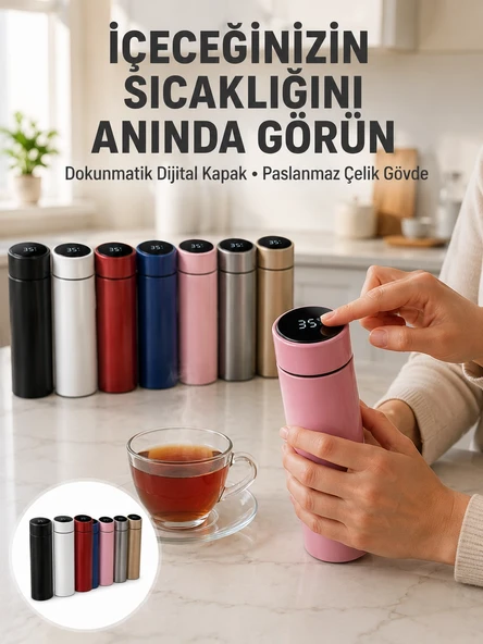 Yüksek Isı Korumasına Sahip Taşınabilir Çelik Termos Yeni Nesil ürün görseli 1