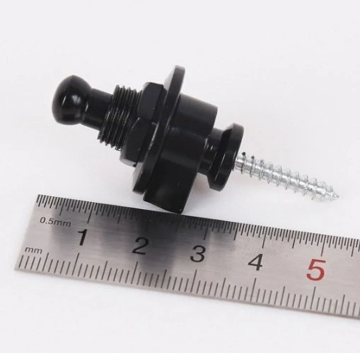 AK2SETBK Siyah Gitar Askı Kiliti (2 Adet ) Security Strap Locks and Buttons - Resim 3
