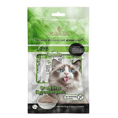 Nobılus Kuzu Ve Balkabaklı Kedi Krema Ödülü 5x15g ürün görseli 1
