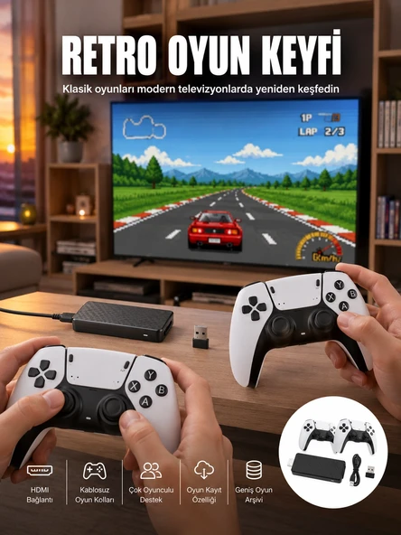 Taşınabilir Retro Oyun Çubuğu Kablosuz Oyun Kolu Seti Yeni Nesil ürün görseli 1