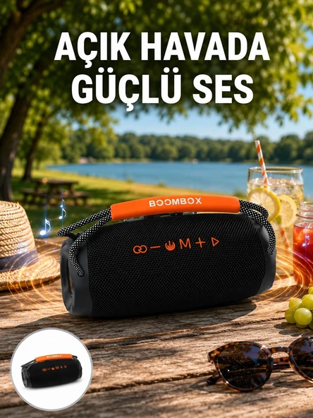 Bluetooth 5.1 Kablosuz Hoparlör Derin Bas RGB Işıklı Yeni Nesil ürün görseli 1