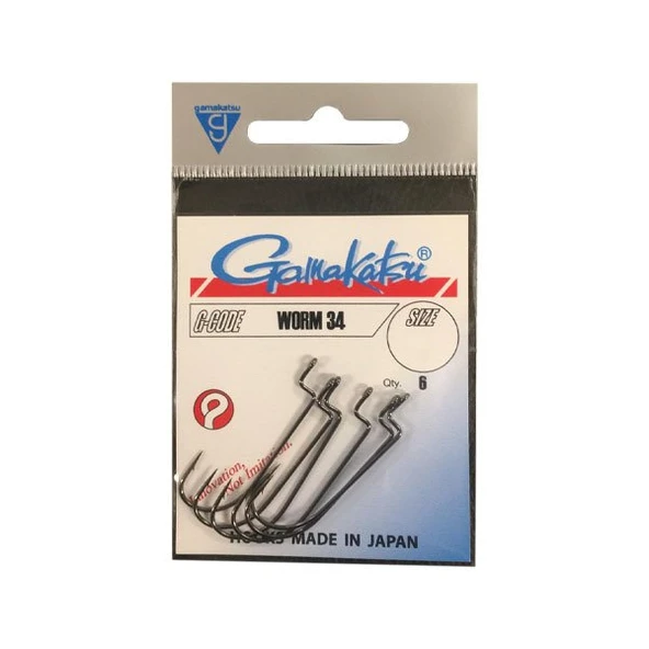 GAMAKATSU Worm 34 Siyah No:2 Olta İğnesi - Resim 3