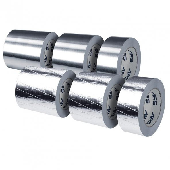 7.5 Cm 30 Micron 40 Metre AFS Düz Alutape Alüminyum Folyo Bant Isıtma Soğutma İklimlendirme İzolasyon Uygulama AGMair Agm Havalandırma ürün görseli 1