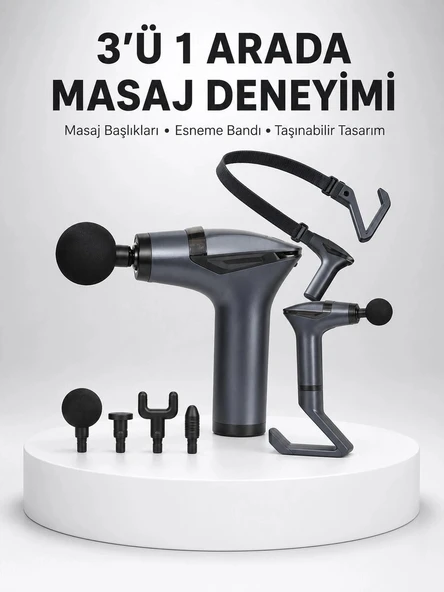 Titreşimli Şarjlı Masaj Aleti 3in1 Fonksiyonel Çok Amaçlı Model Yeni Nesil ürün görseli 1