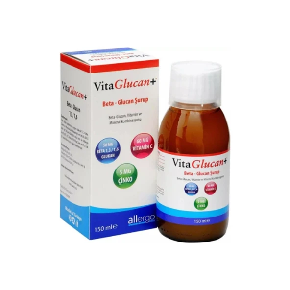 Allergo VitaGlucan Beta-Glucan Vitamin Şurup 150 mL ürün görseli 1