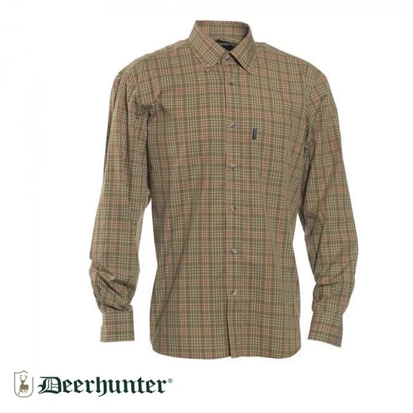T. DEERHUNTER Marshall Red Kareli Uzun Kol Gömlek 43/44 ürün görseli 1