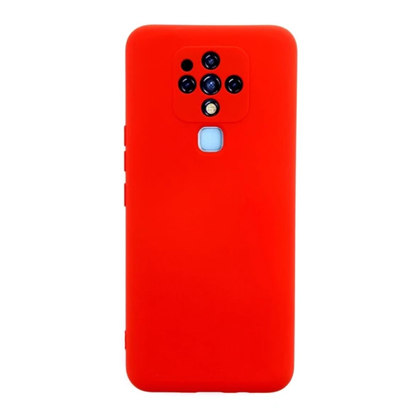 Tecno Camon 16 Kılıf Nano İçi Kadife Silikon - Kırmızı ürün görseli 1