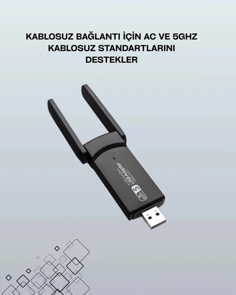 USB WiFi Adaptör – 1200 Mbps Hız - Resim 2