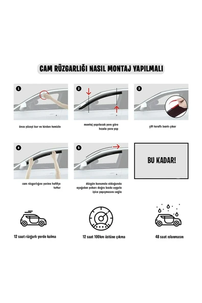 Cam Rüzgarlığı İthal Mugen Lada Vega Sedan 4Lü ürün görseli 1
