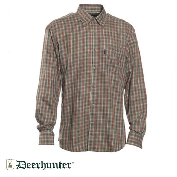 T. DEERHUNTER Waylon 499 Red Kareli  Uzun Kol Gömlek 41/42 ürün görseli 1