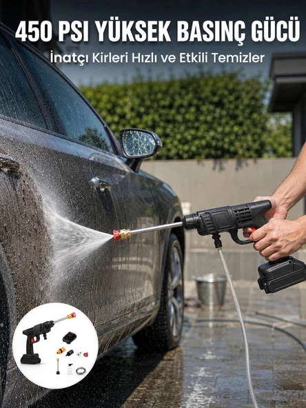 Kablosuz Taşınabilir Basınçlı Yıkama Tabancası Köpük Şişeli ürün görseli 1