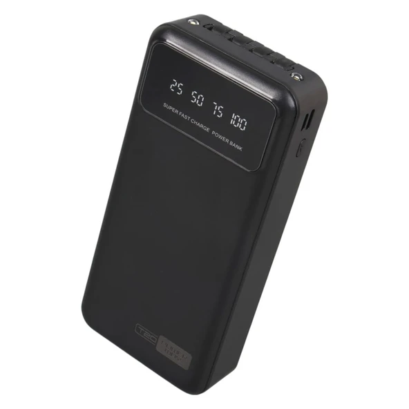 POWERWAY T20 KENDİNDEN KABLOLU DİJİTAL EKRAN 20.000 MAH SİYAH POWERBANK ürün görseli 1