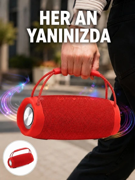 TF Kart ve AUX Destekli IPX6 Suya Dayanıklı Bluetooth Hoparlör Yeni Nesil ürün görseli 1
