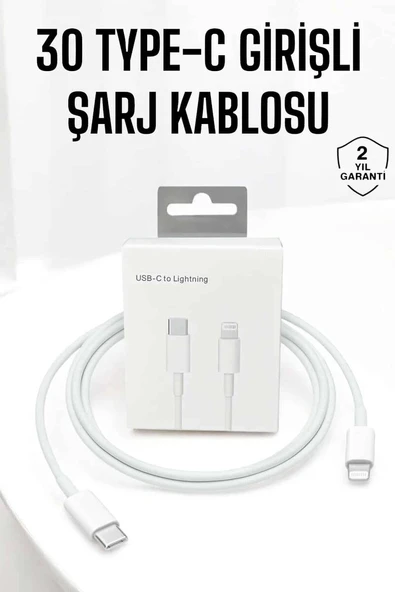 Iphone Uyumlu İOS Uyumlu Lightning Hızlı Şarj Tye C Lightning Şarj Kablosu ürün görseli 1
