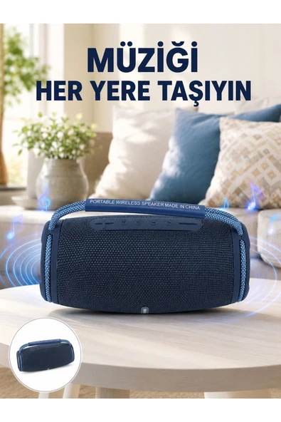 IPX5 Su Geçirmez Taşınabilir Bluetooth Hoparlör Renkli Işıklı Yeni Nesil ürün görseli 1