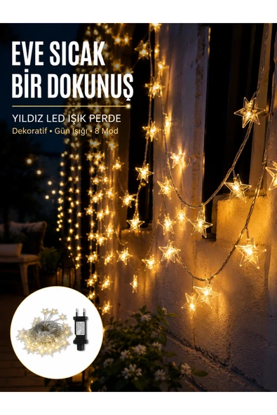 Yıldız Led Işık 5 Metre Dekoratif Aydınlatma Günışığı Yeni Nesil ürün görseli 1
