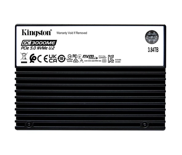KIOXIA Kingston Enterprise 3.8TB 2.5" NVMe SSD ürün görseli 1