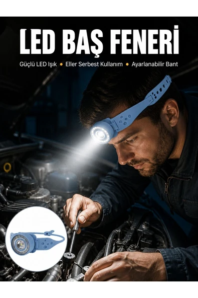 Suya Dayanıklı LED Kafa Lambası Outdoor Kullanım Yeni Nesil ürün görseli 1