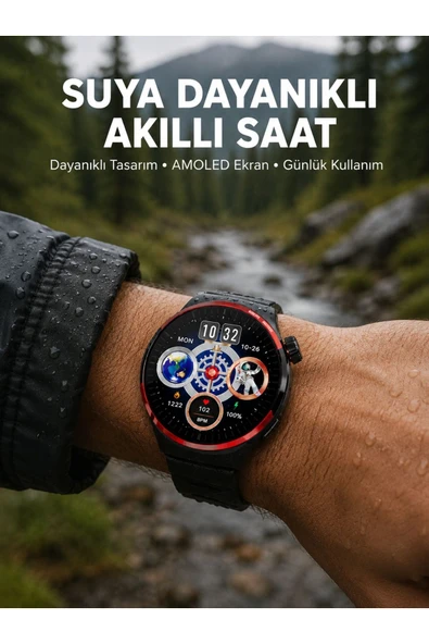 AMOLED Ekranlı Akıllı Saat Bluetooth Arama ve NFC Destekli Yeni Nesil ürün görseli 1