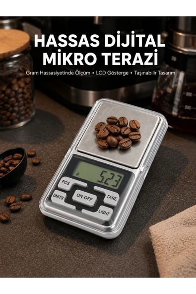 300 Gr Hassas Cep Terazisi Mavi Işıklı LCD Ekranlı Yeni Nesil ürün görseli 1