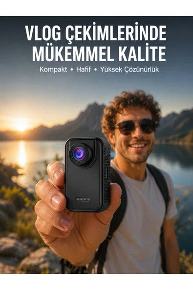 Vlog, Seyahat ve Günlük Video Çekimleri İçin Mini Kamera Yeni Nesil ürün görseli 1