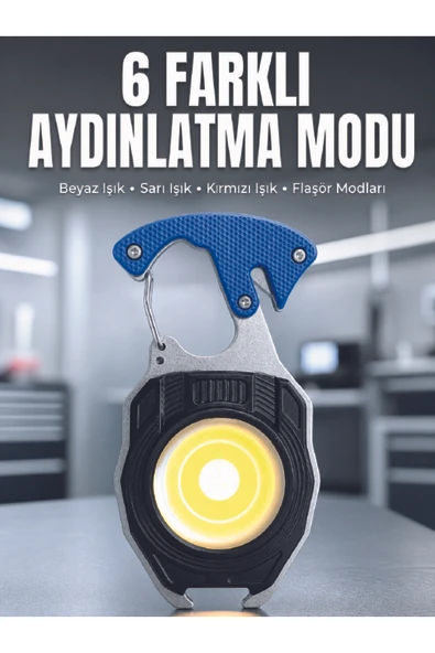 Araç Kamp Outdoor ve Tamir İşleri İçin Çok Amaçlı COB LED Şarjlı Kurtarma ve Çalışma Feneri ürün görseli 1