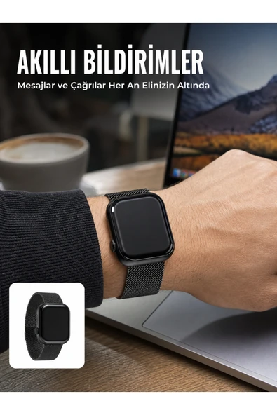 Dokunmatik AMOLED Akıllı Saat Nabız Uyku ve Spor Takip Özellikli ürün görseli 1