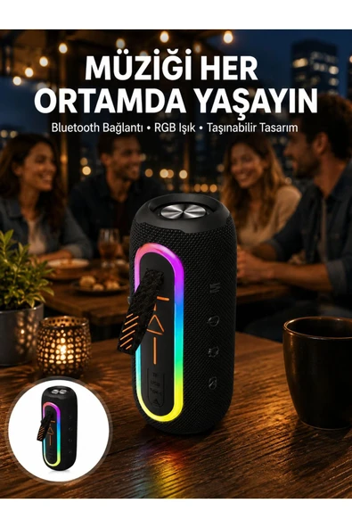 Bluetooth Hoparlör USB Şarjlı Uzun Pil Ömrü Android ve İOS Uyumlu Renkli Yeni Nesil ürün görseli 1