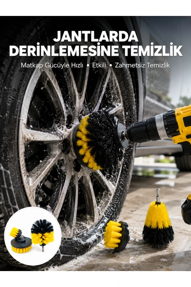 Derinlemesine Temizlik İçin Dayanıklı Kıllı Matkap Fırçası Başlığı ürün görseli 1