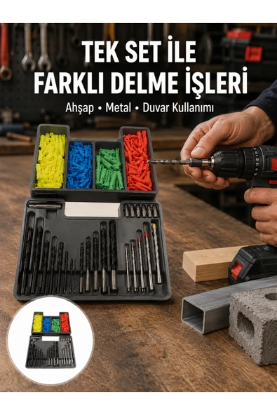 Matkap Ucu Seti Organizerli Çok Amaçlı Delme Uçları Yeni Nesil ürün görseli 1