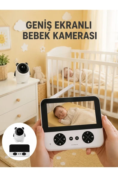720P HD Gece Görüşlü Kablosuz Bebek Kamerası İki Yönlü Sesli Yeni Nesil ürün görseli 1