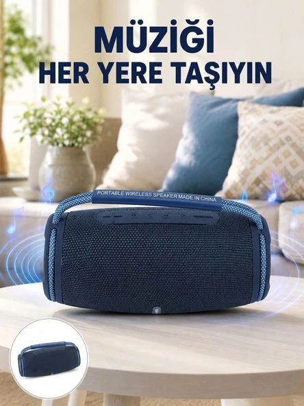 IPX5 Su Geçirmez Taşınabilir Bluetooth Hoparlör Renkli Işıklı Yeni Nesil ürün görseli 1