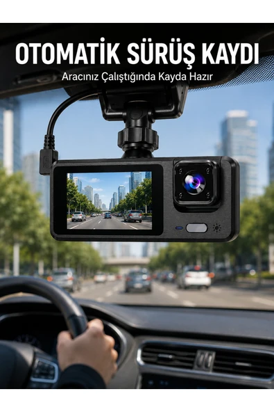 3 Kameralı DVR Araç Kamerası  Tam Güvenlik, Tam Kapsama Yeni Nesil ürün görseli 1