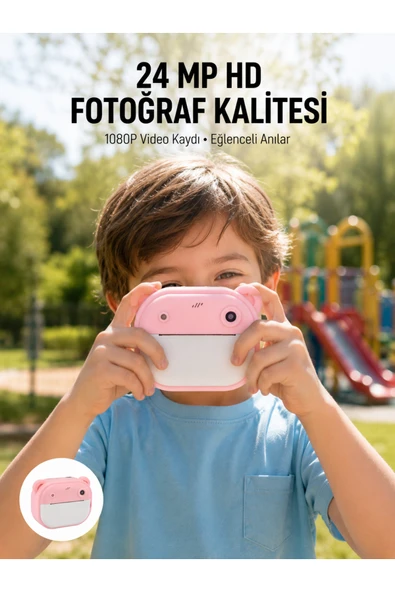 Anında Baskı Özellikli Şipşak Kamera 24MP HD Çift Lensli ve 32GB Hafızalı ürün görseli 1