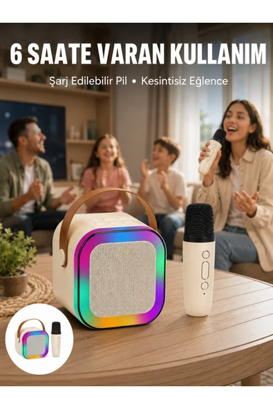 Taşınabilir Karaoke Mikrofon Seti Bluetooth Hoparlörlü Yeni Nesil ürün görseli 1
