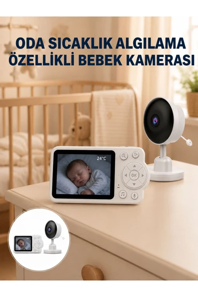 Sıcaklık Sensörlü Güvenli Bebek Kamerası İki Yönlü Ses Yeni Nesil ürün görseli 1
