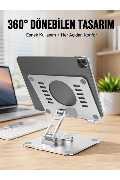 Çift Eksenli Ayarlanabilir Tablet Destek Standı Yeni Nesil ürün görseli 1
